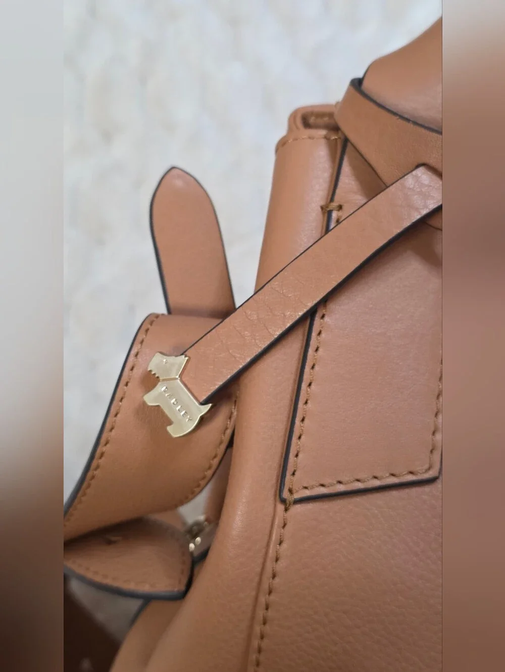 RADLEY LONDON Tan Leather Baylis Zip Top Multiway Shoulder Bag
